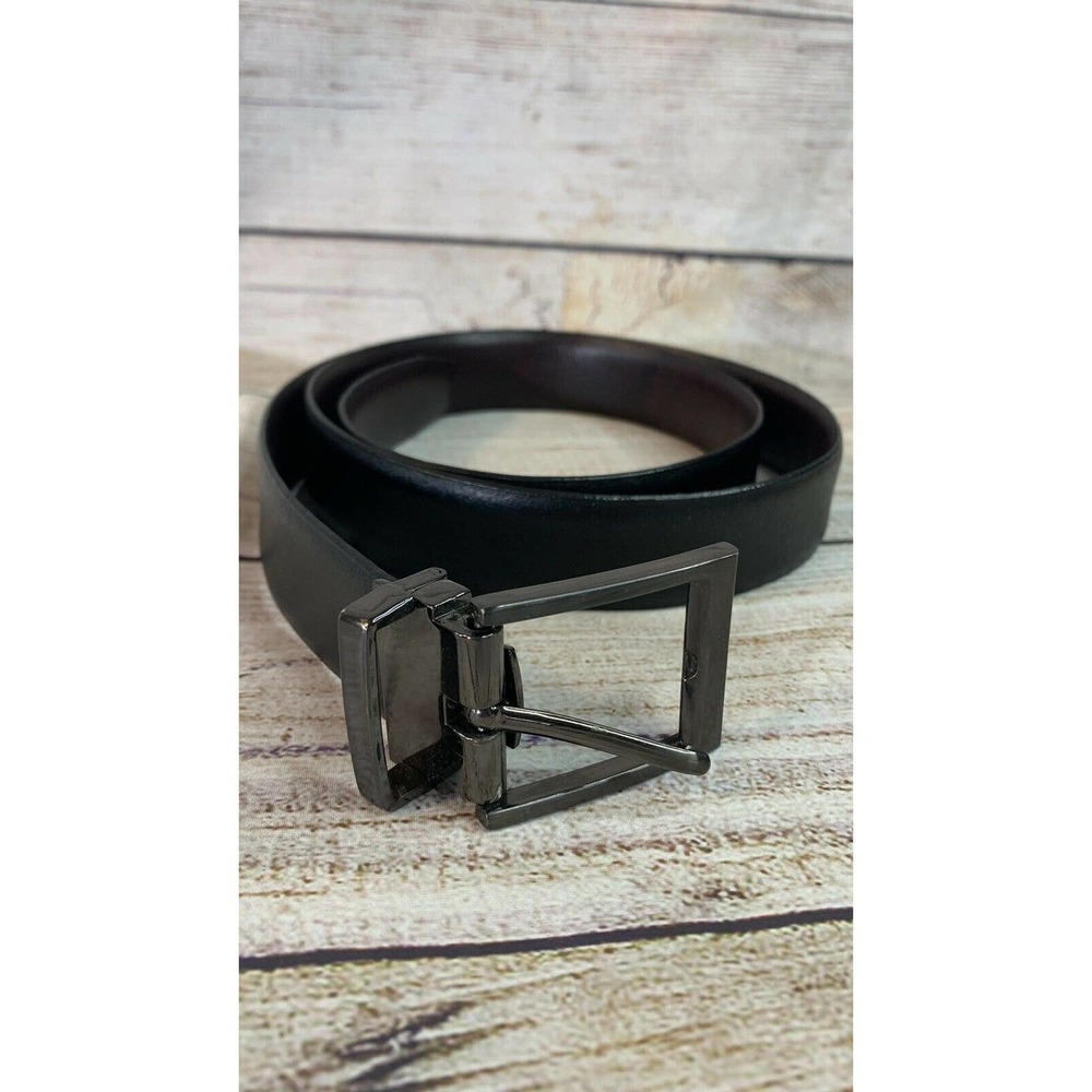 Mens Black Leather Belt 45 inches Long